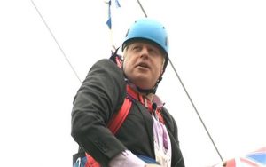 Boris Johnson abseiling