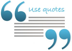 Use quotes